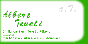 albert teveli business card